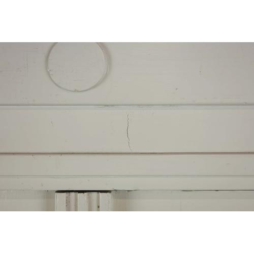 113 - MID 20TH CENTURY HUNGARIAN DRESSER. Painted pine with two glazed doors and drawer above a base with ... 