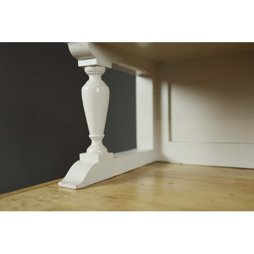 113 - MID 20TH CENTURY HUNGARIAN DRESSER. Painted pine with two glazed doors and drawer above a base with ... 