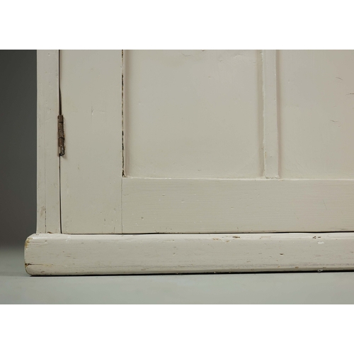 113 - MID 20TH CENTURY HUNGARIAN DRESSER. Painted pine with two glazed doors and drawer above a base with ... 