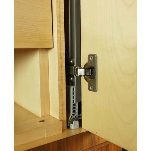 117 - MEDIA CABINET. with three drawers to base, 50.5cm D x 111cm W x 210cm H approx.