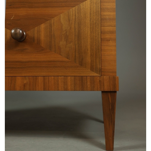 117 - MEDIA CABINET. with three drawers to base, 50.5cm D x 111cm W x 210cm H approx.