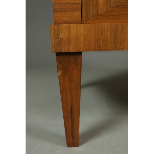 117 - MEDIA CABINET. with three drawers to base, 50.5cm D x 111cm W x 210cm H approx.