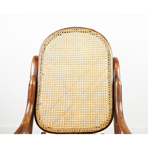 120 - A THONET BENTWOOD ROCKING CHAIR. Early 20th century, 90cm H x 50cm W x 98cm D.