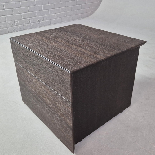 125 - SIDE CHEST. with 2 graduated drawers, 51cm x 46.5cm x 43cm approx.