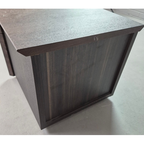 125 - SIDE CHEST. with 2 graduated drawers, 51cm x 46.5cm x 43cm approx.