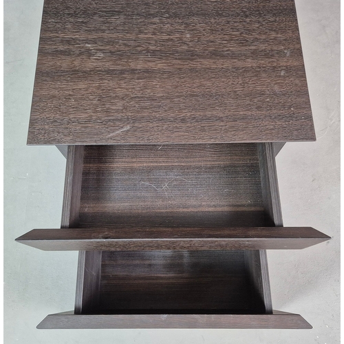 125 - SIDE CHEST. with 2 graduated drawers, 51cm x 46.5cm x 43cm approx.