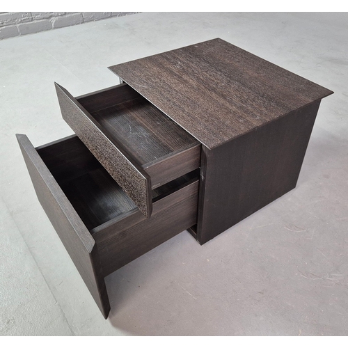 125 - SIDE CHEST. with 2 graduated drawers, 51cm x 46.5cm x 43cm approx.
