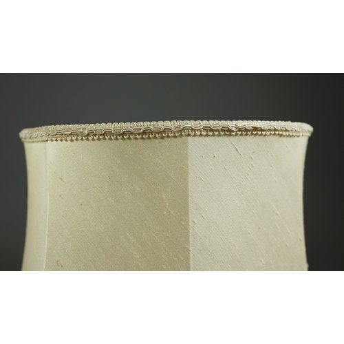 143 - CERAMIC TABLE LAMPS, A PAIR. with shades, 95cm H approx. (2).