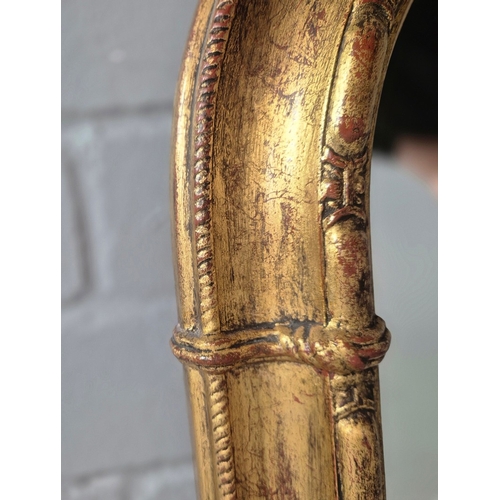 261 - VICTORIAN STYLE OVERMANTLE WITH A GILT FRAME. 90cm H x 135cm W.