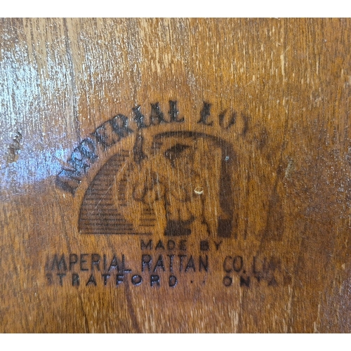 268 - DINING SUITE BY IMPERIAL RATTAN CO LTD ONTARIO (6). solid Canadian maple comprising  table, 76cm H x... 