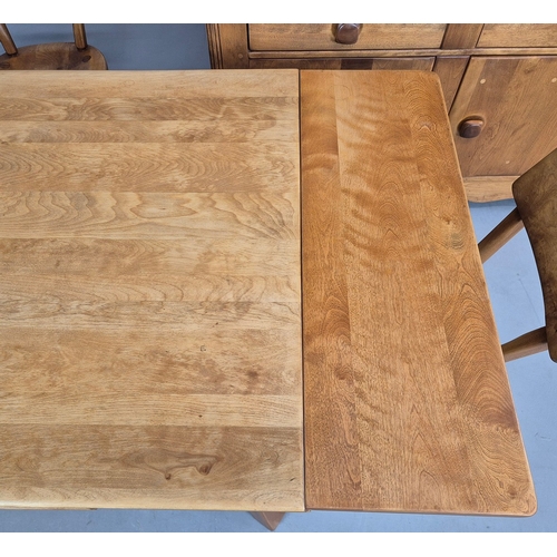 268 - DINING SUITE BY IMPERIAL RATTAN CO LTD ONTARIO (6). solid Canadian maple comprising  table, 76cm H x... 