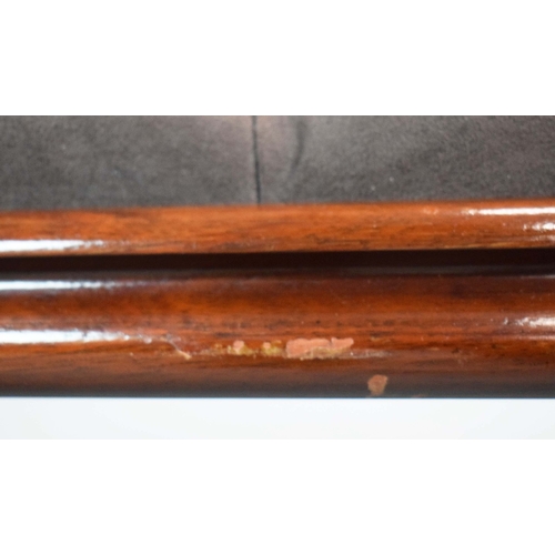 285 - VICTORIAN STYLE MAHOGANY HEARTH STOOL. dark brown Alcantara drop in seat.