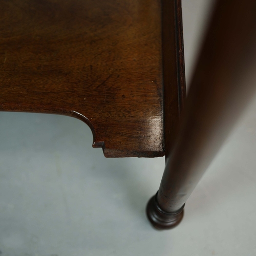 286 - GEORGE IV MAHOGANY DESK. four drawers, 76cm H x 91cm W x 55cm D.