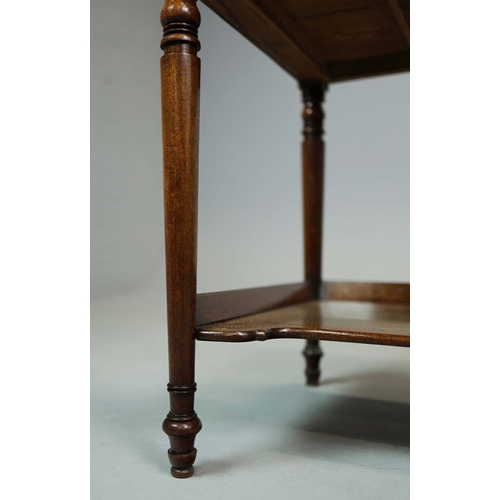 286 - GEORGE IV MAHOGANY DESK. four drawers, 76cm H x 91cm W x 55cm D.