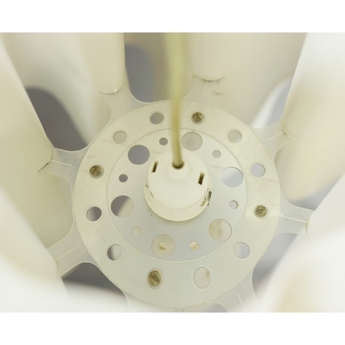 293 - 1990s ITALIAN FOULARD PENDANT LIGHT BY FRANCESCO PARETTI FOR SLAMP. 48cm H x 45cm W
Adjustable heigh... 