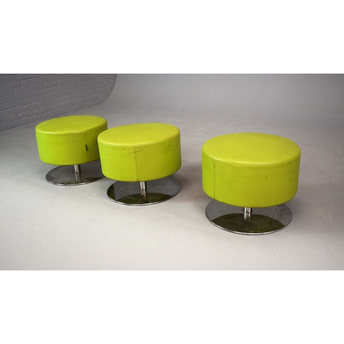306 - SWEDESE SWIVEL FOOTSTOOLS (3). three.