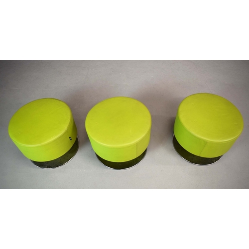 306 - SWEDESE SWIVEL FOOTSTOOLS (3). three.