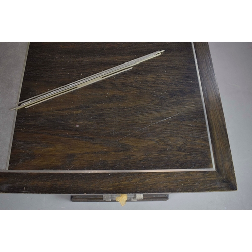 308 - DESK, BY ARCHER AND SMITH. executive style 90cm d x 183cm w.