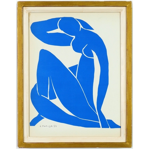 31 - HENRI MATISSE. BLUE NUDES. A set of four original lithographs from the 1954, edition after Matisses... 