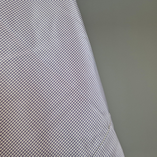 313 - CURTAINS, TWO PAIRS, DARK LILAC. micro check, lined, bought at the Savoy Hotel auction 12/12/2024 ea... 