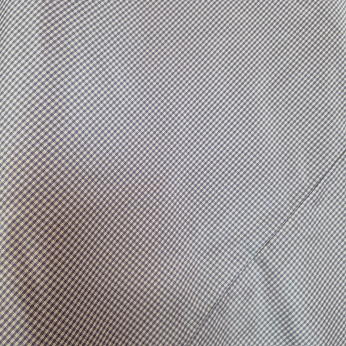 313 - CURTAINS, TWO PAIRS, DARK LILAC. micro check, lined, bought at the Savoy Hotel auction 12/12/2024 ea... 