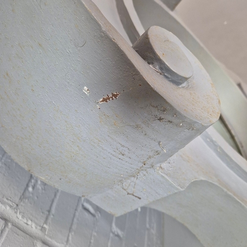 316 - OUTDOOR ZINC WALL MIRROR. in the form of a Belgium window 87cm w x 120cm t.