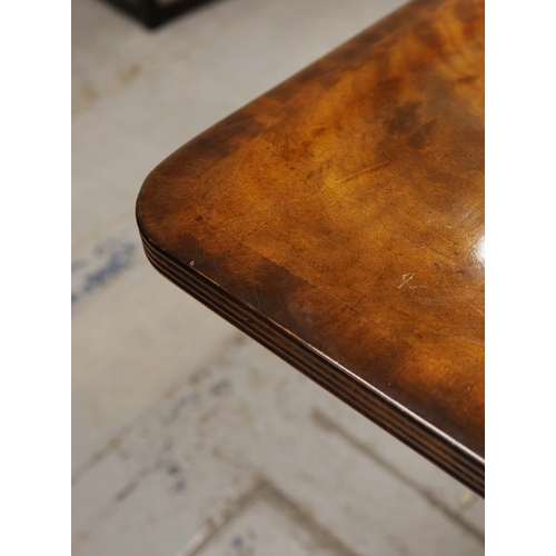 322 - DINING TABLE. with twin pedestal and one extra leaf. 225cm l unextended 112cm d x 77cm t. Leaf 56cm ... 