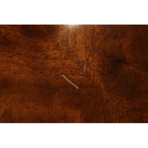 322 - DINING TABLE. with twin pedestal and one extra leaf. 225cm l unextended 112cm d x 77cm t. Leaf 56cm ... 