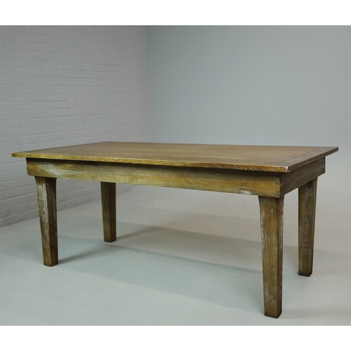 327 - DINING TABLE. with folding legs 178cm l x 92cm d.