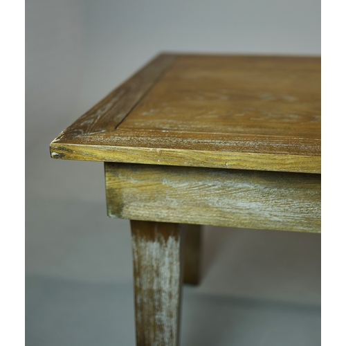 327 - DINING TABLE. with folding legs 178cm l x 92cm d.