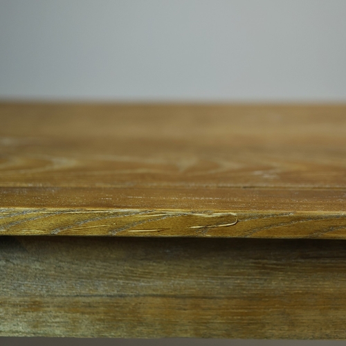 327 - DINING TABLE. with folding legs 178cm l x 92cm d.