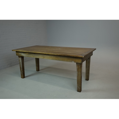 327 - DINING TABLE. with folding legs 178cm l x 92cm d.