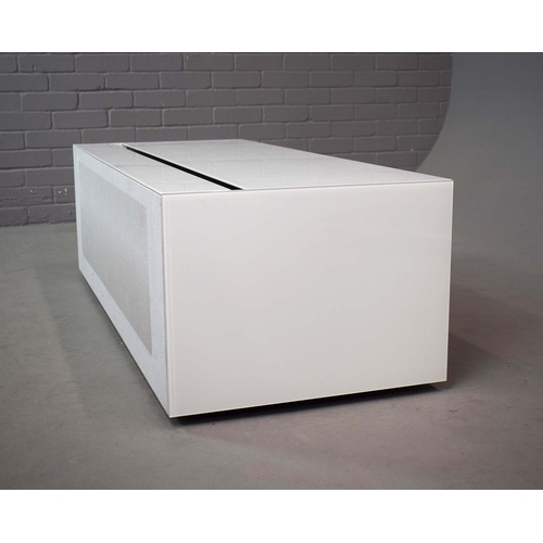 329 - SPECTRAL MEDIA CABINET. 131cm x 54cm x 40cm closed approx.