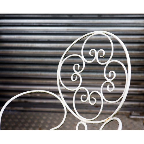 331 - 1950S FRENCH STYLE GARDEN DINING CHAIRS, A SET OF 6. including 2 carvers, 87.5cm h approx. (6).