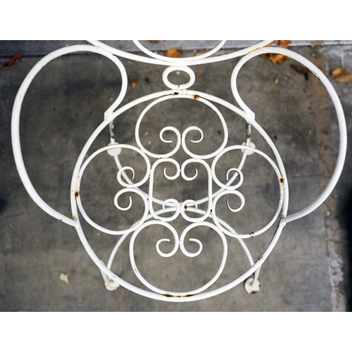 331 - 1950S FRENCH STYLE GARDEN DINING CHAIRS, A SET OF 6. including 2 carvers, 87.5cm h approx. (6).