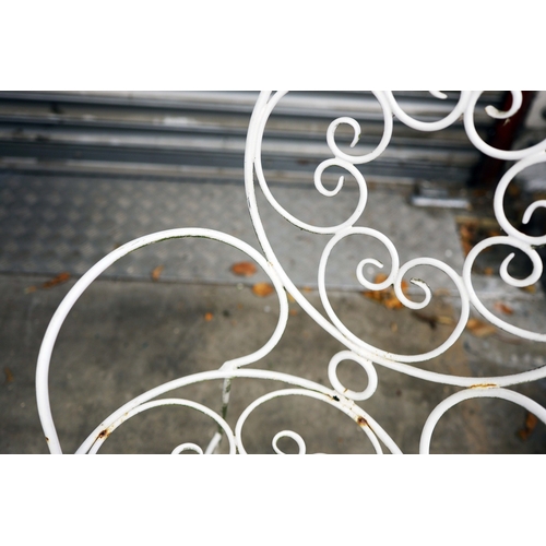 331 - 1950S FRENCH STYLE GARDEN DINING CHAIRS, A SET OF 6. including 2 carvers, 87.5cm h approx. (6).