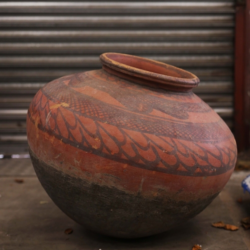 332 - INDIAN GHARA STYLE POTS, A COLLECTION OF 3 VARIOUS. 65cm diam. at largest approx. (3).