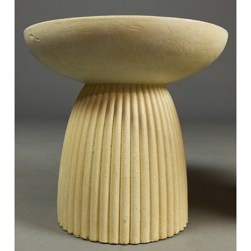 334 - SIDE TABLES, A PAIR. faux marble, 51.5cm dim. x 48cm H approx. (2).