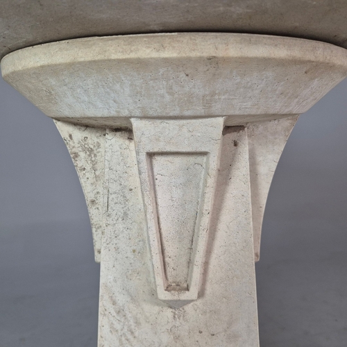 335 - GARDEN STONE BIRD BATH. 77cm x 88cm approx.