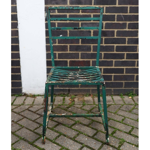 337 - GARDEN DINING SET. (9). including 8 chairs, 91.5cm H approx., and a table, 85.5cm diam. x 71cm H app... 