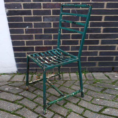 337 - GARDEN DINING SET. (9). including 8 chairs, 91.5cm H approx., and a table, 85.5cm diam. x 71cm H app... 