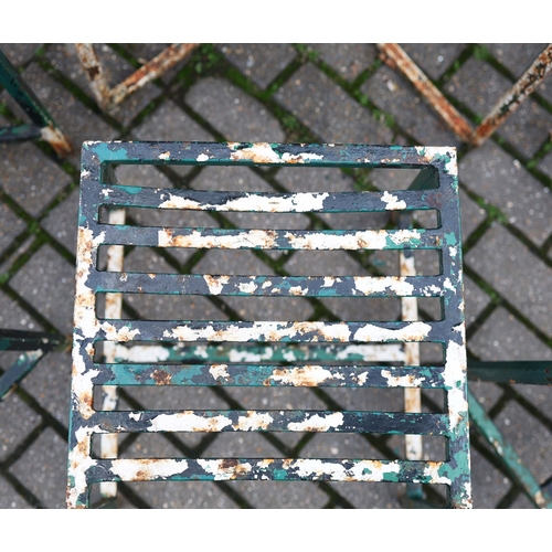 337 - GARDEN DINING SET. (9). including 8 chairs, 91.5cm H approx., and a table, 85.5cm diam. x 71cm H app... 