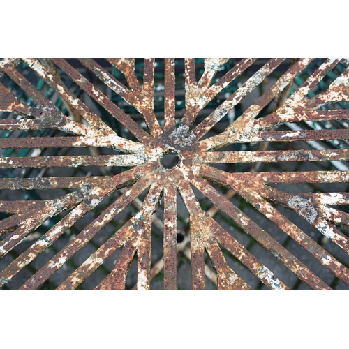 337 - GARDEN DINING SET. (9). including 8 chairs, 91.5cm H approx., and a table, 85.5cm diam. x 71cm H app... 