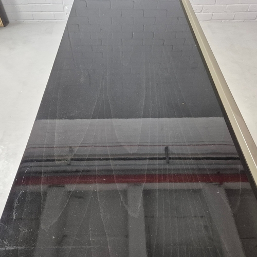 340 - CONSOLE TABLE/DESK. with two frieze drawers 45cm d x 80cm t x 130cm w.