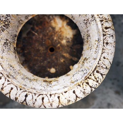 344 - VICTORIAN STYLE GARDEN PLANTERS, A SET OF 4. metal in and aged painted finish, 21cm H each approx. (... 