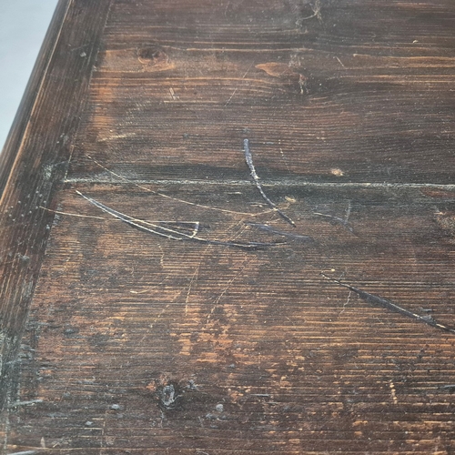 345 - 19TH CENTURY FRENCH CUPBOARD. stained pine, 69cm x 54cm x 103cm approx.