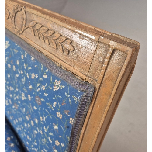 347 - DIRECTOIRE BERGERE. Beechwood and blue fabric.