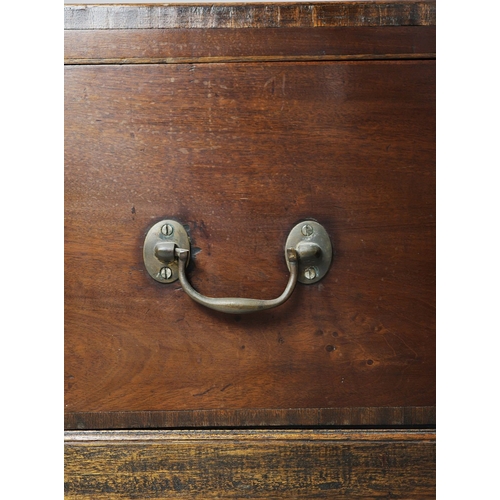 351 - WINE COOLER/BOX ON STAND. George III mahogany, with a crossbanded rising lid on later stand, 49cm w ... 