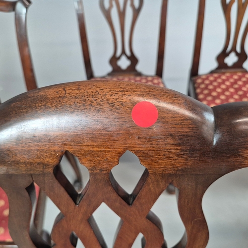 352 - DINING CHAIRS, A MATCHED SET OF SEVEN (7). Georgian style including two carvers and one earlier peri... 