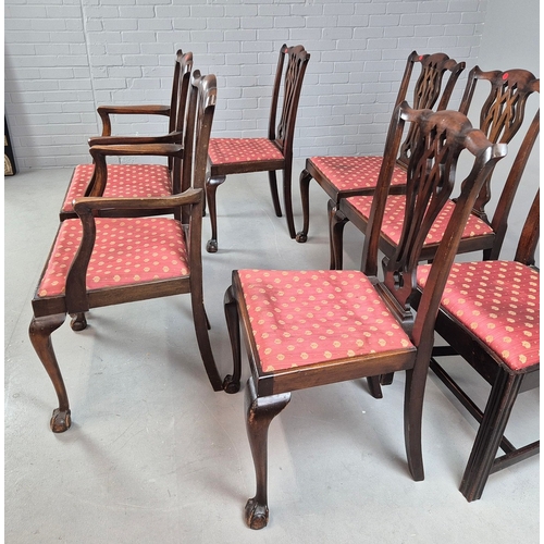 352 - DINING CHAIRS, A MATCHED SET OF SEVEN (7). Georgian style including two carvers and one earlier peri... 